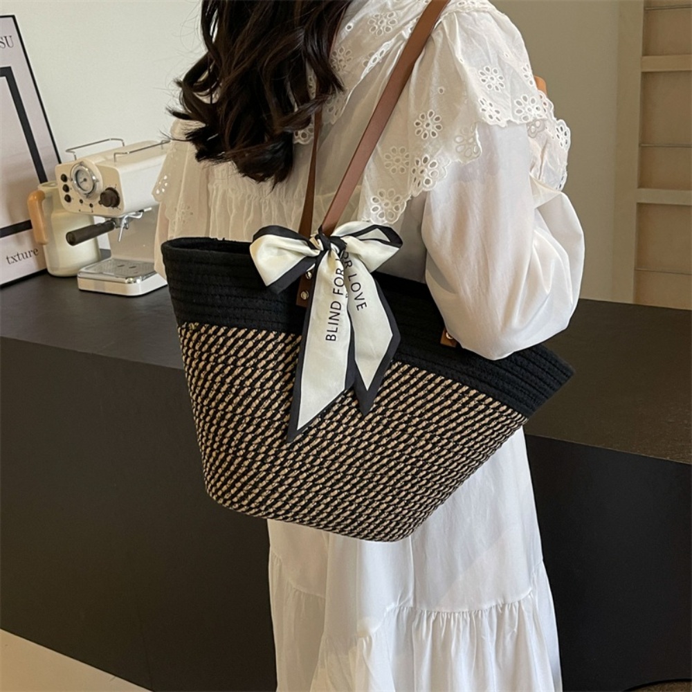 밀짚 쇼퍼백 라탄숄더백 여름 에코백