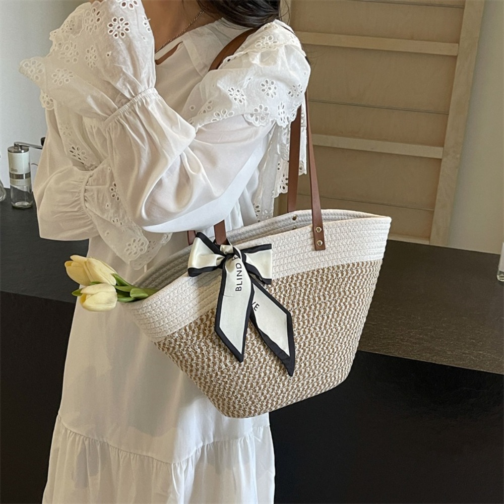 밀짚 쇼퍼백 라탄숄더백 여름 에코백
