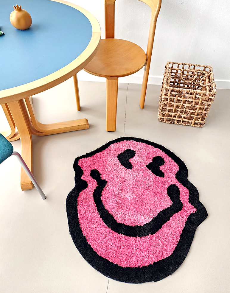 블랑쉬 핑크 스마일 트 소프트 로맨틱 러그 80x80