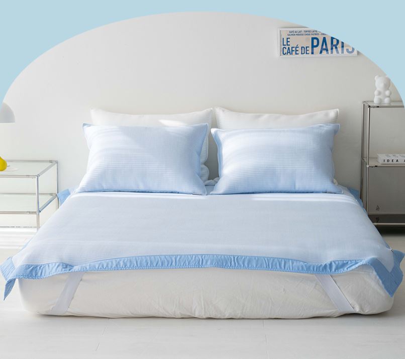 송화침장 24년형 최고급 멜란냉감사 듀라론 냉감패드 넉넉한사이즈 여름 침대패드 고정밴드