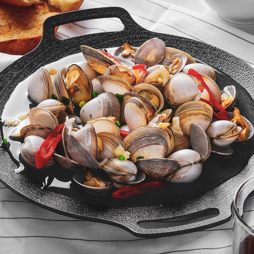 800도씨 아리수 전골 그리들 L 33cm 깊은 대형 코팅그리들 경량 주물 불판