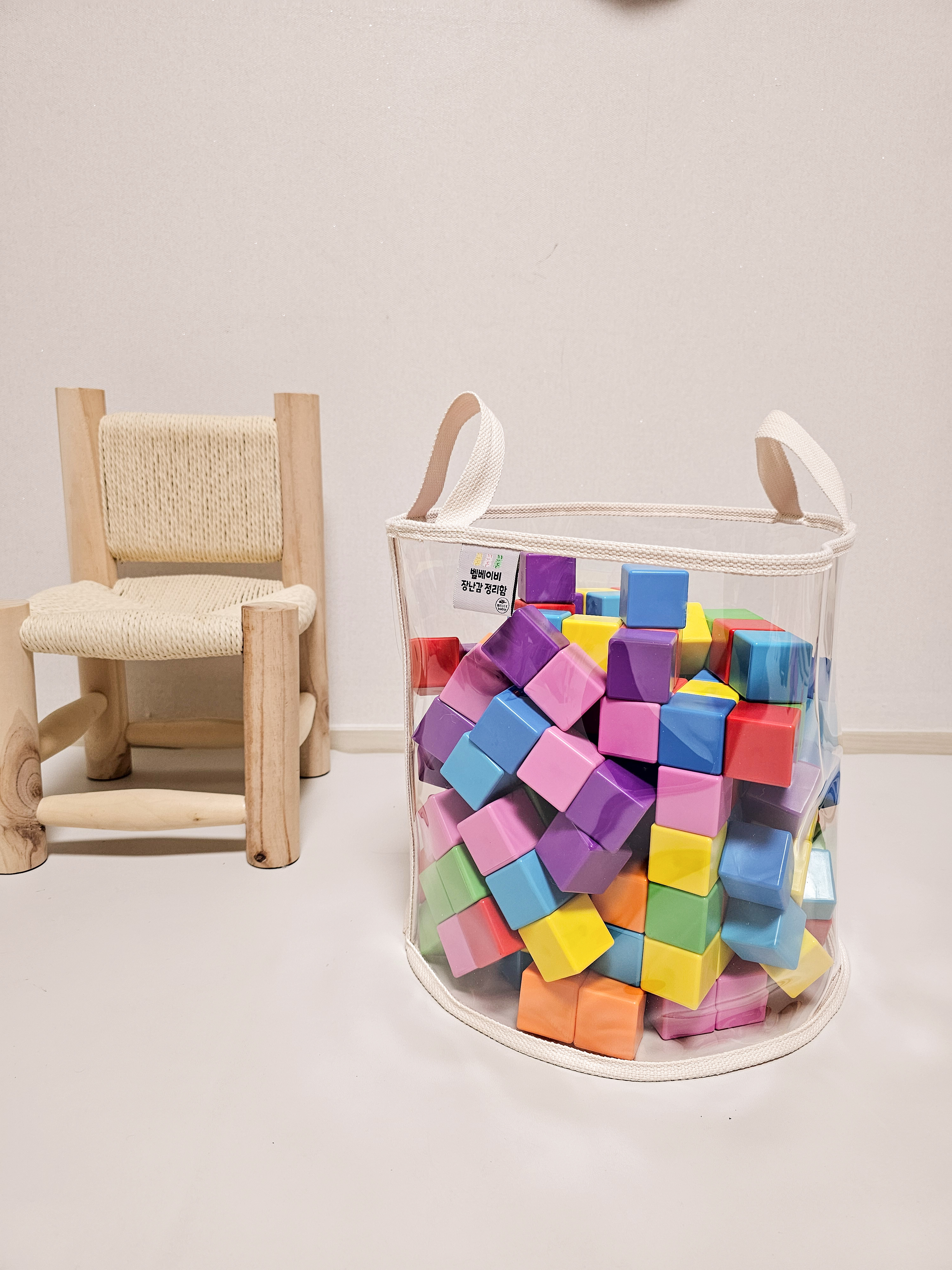 TPU 투명 아기 장난감 정리함 수납장 수납함 원형 S