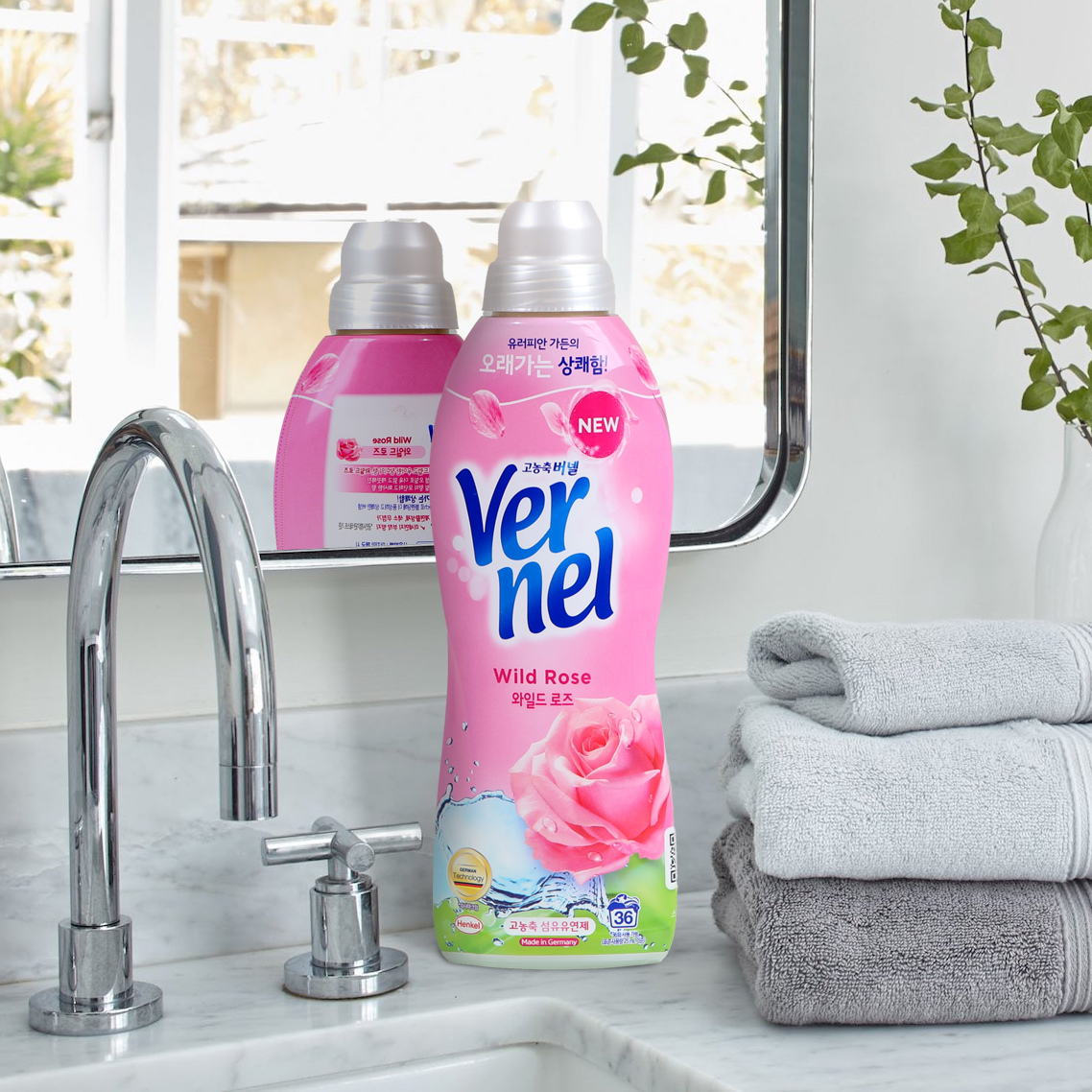 헨켈 버넬 와일드 로즈 일랑일랑 고농축 섬유유연제 900ml 세탁용품 세탁세제