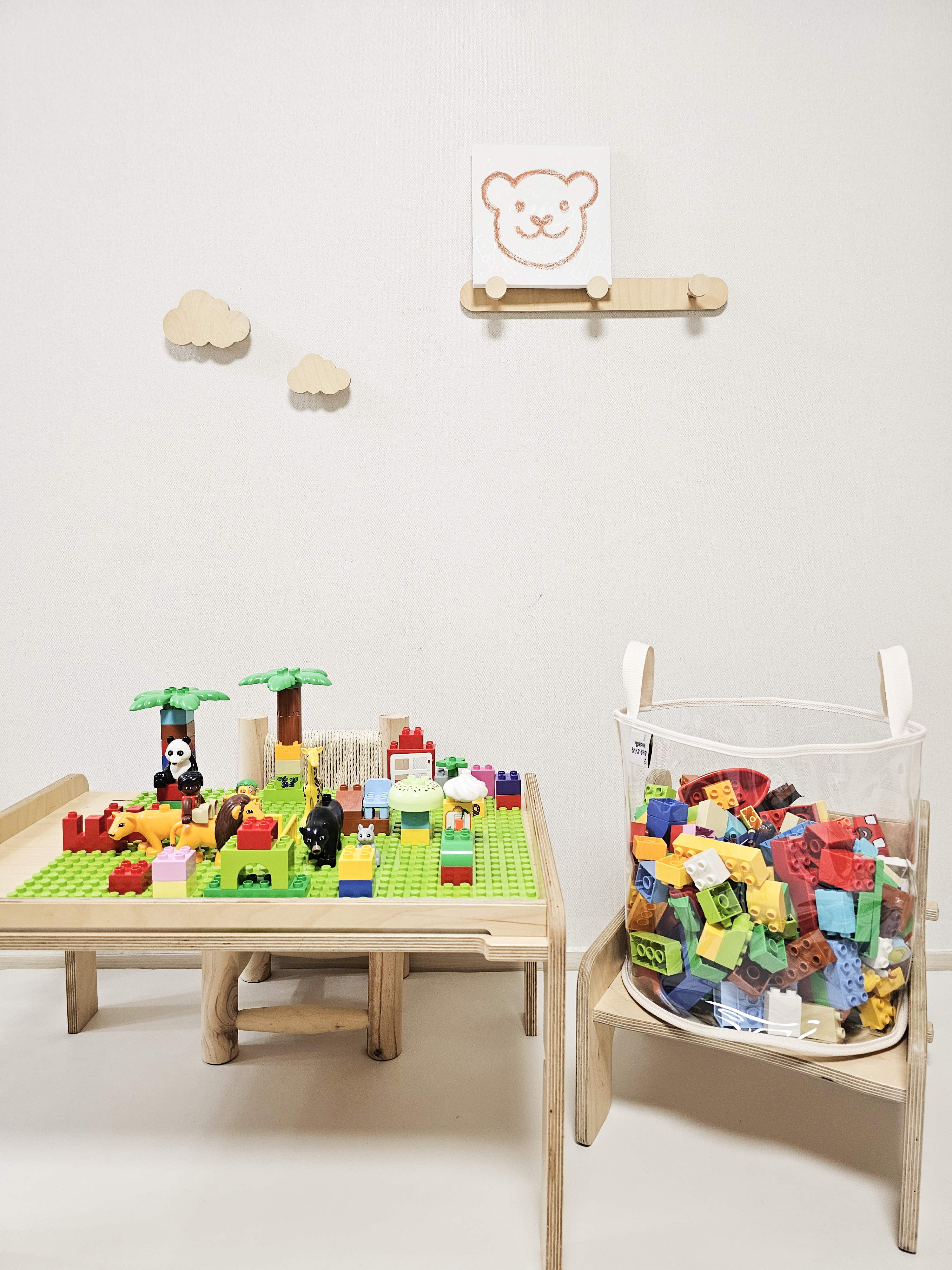 TPU 투명 아기 장난감 정리함 수납장 수납함 원형 S