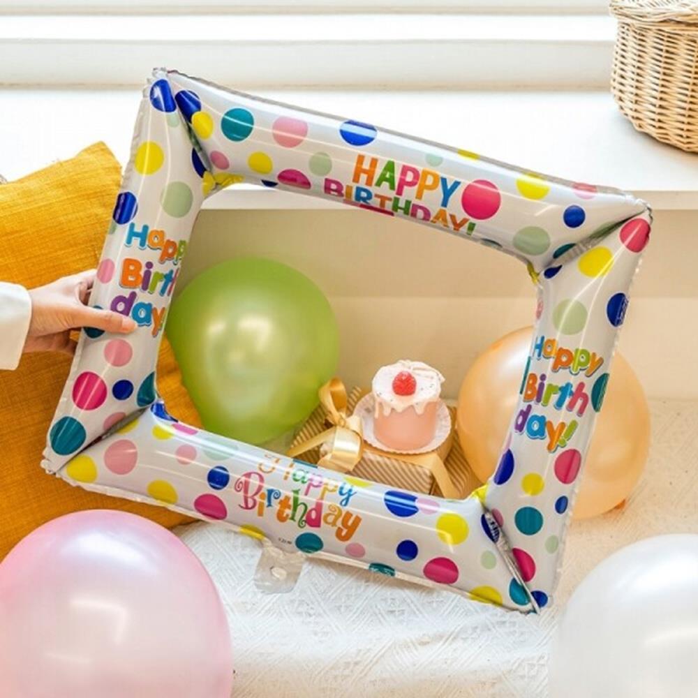 홈파티 이벤트 인생샷 프레임 생일풍선 파티액자 포토존 프로포즈 : 원더바스켓