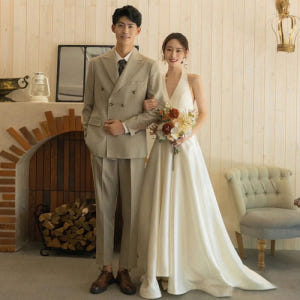 화이트 등노출 이브드레스 대여 웨딩드레스 브라이덜샤워 피로연 돌잔치 촬영... 착용 후기 | 사이즈/핏 총정리 - 상품 이미지 1