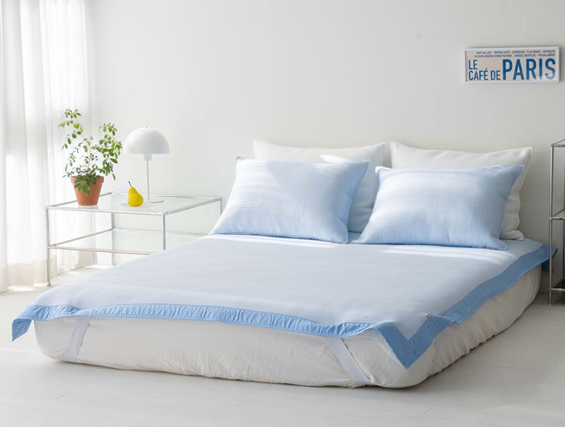 송화침장 24년형 최고급 멜란냉감사 듀라론 냉감패드 넉넉한사이즈 여름 침대패드 고정밴드