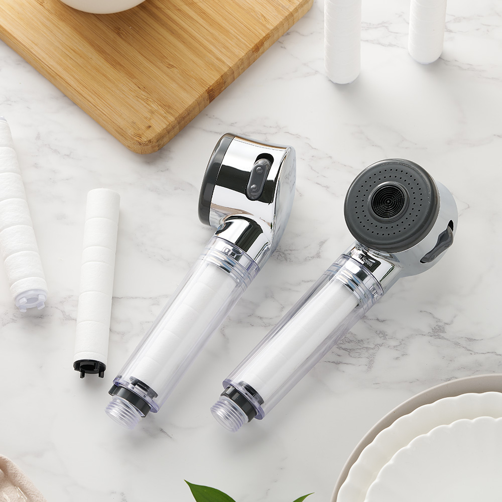 씨엘제로 싱크대필터 주방 자바라 핸디형 싱크헤드 +리필필터6개