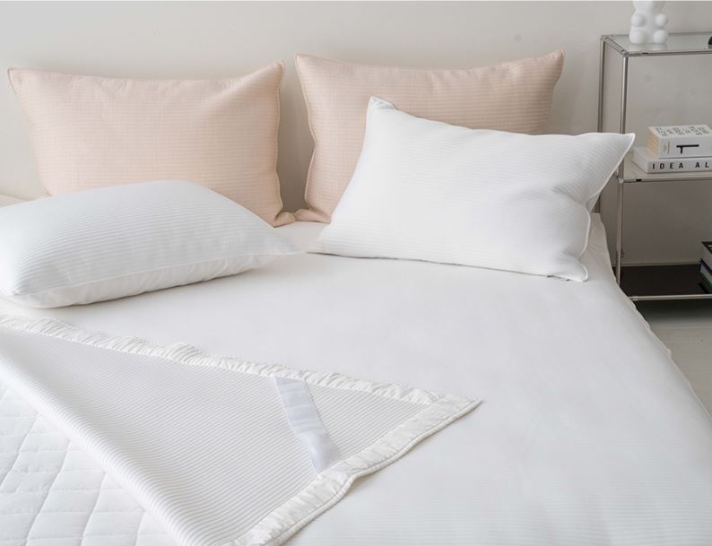 송화침장 24년형 최고급 멜란냉감사 듀라론 냉감패드 넉넉한사이즈 여름 침대패드 고정밴드