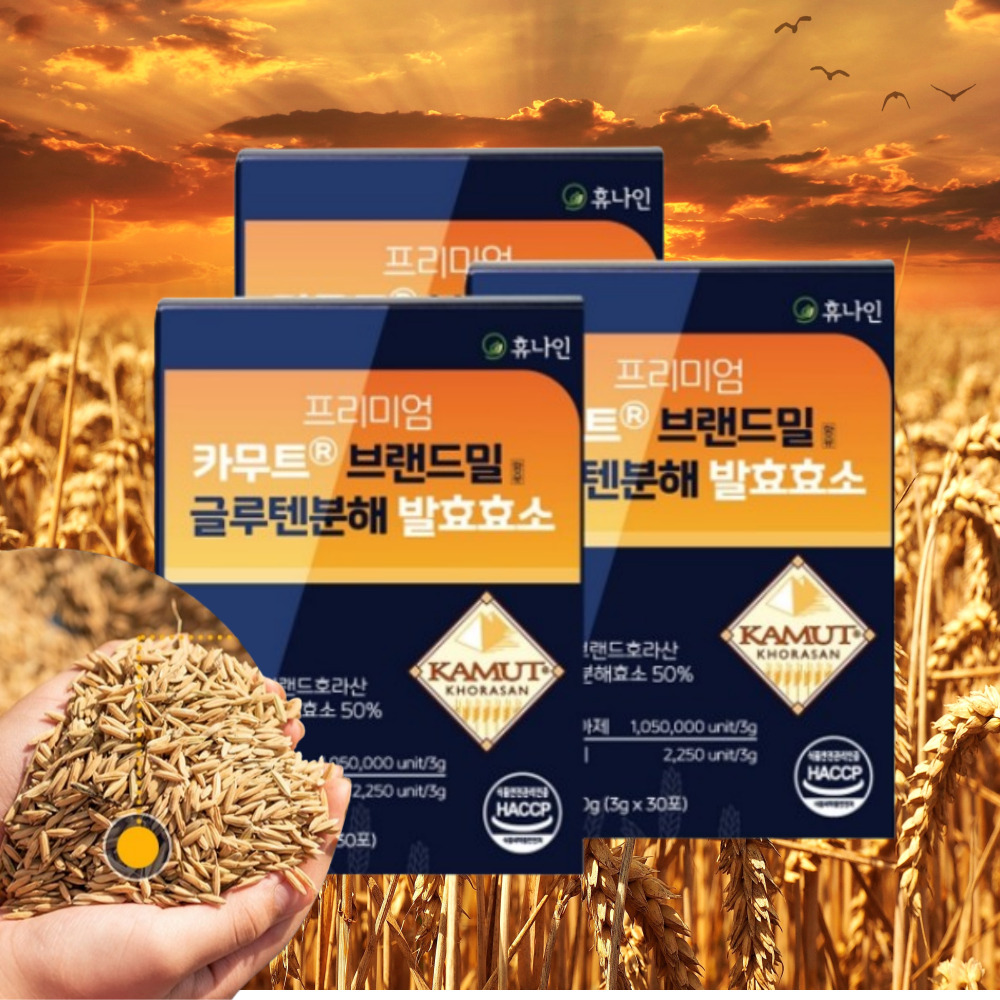 프리미엄 카무트효소 브랜드밀 글루텐분해 발효효소 골드 카뮤트 효능 30포 - 상세 이미지 2