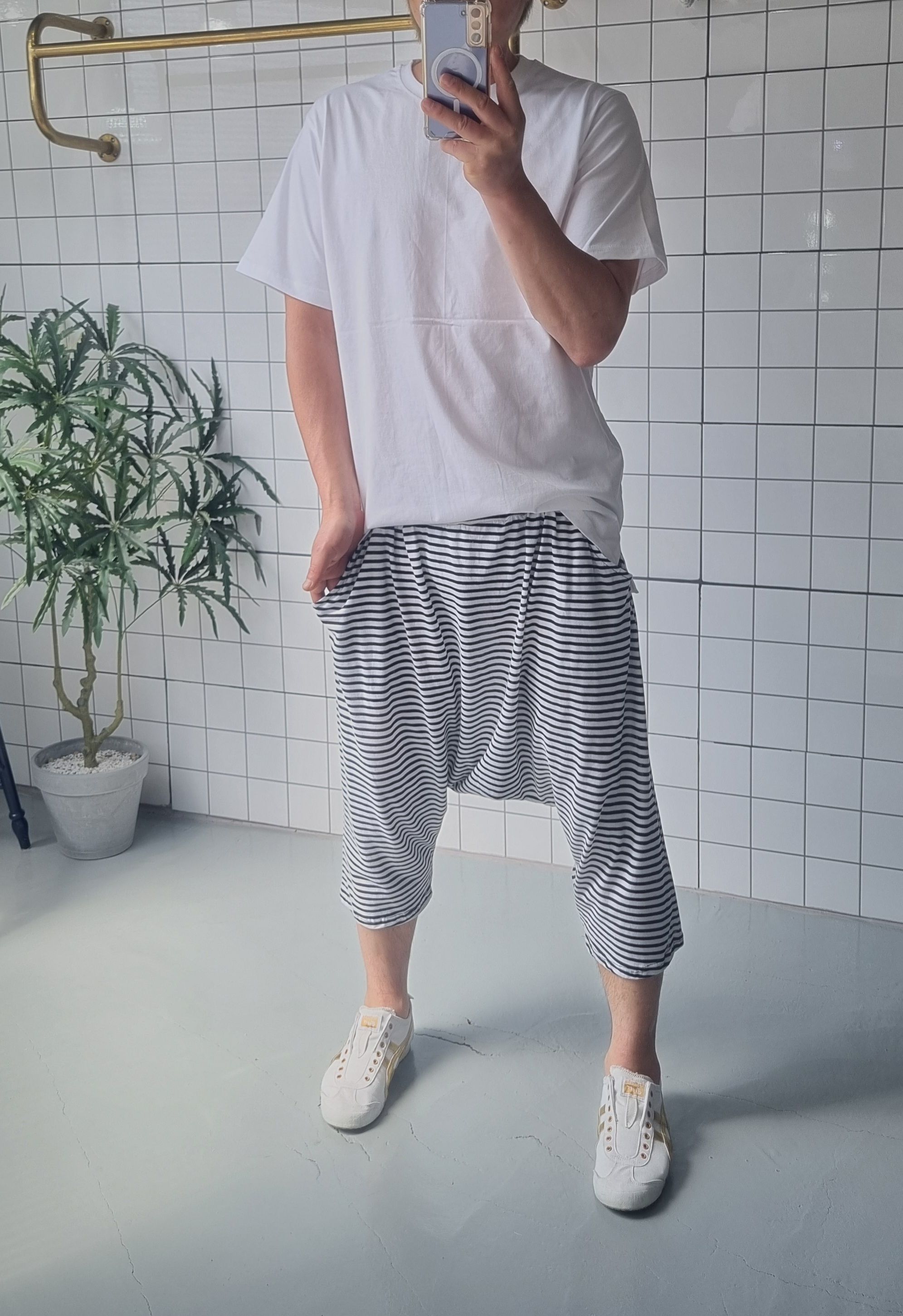 (무배)망고땡 여름 스판 7부 데일리 배기바지 - 상세 이미지 5