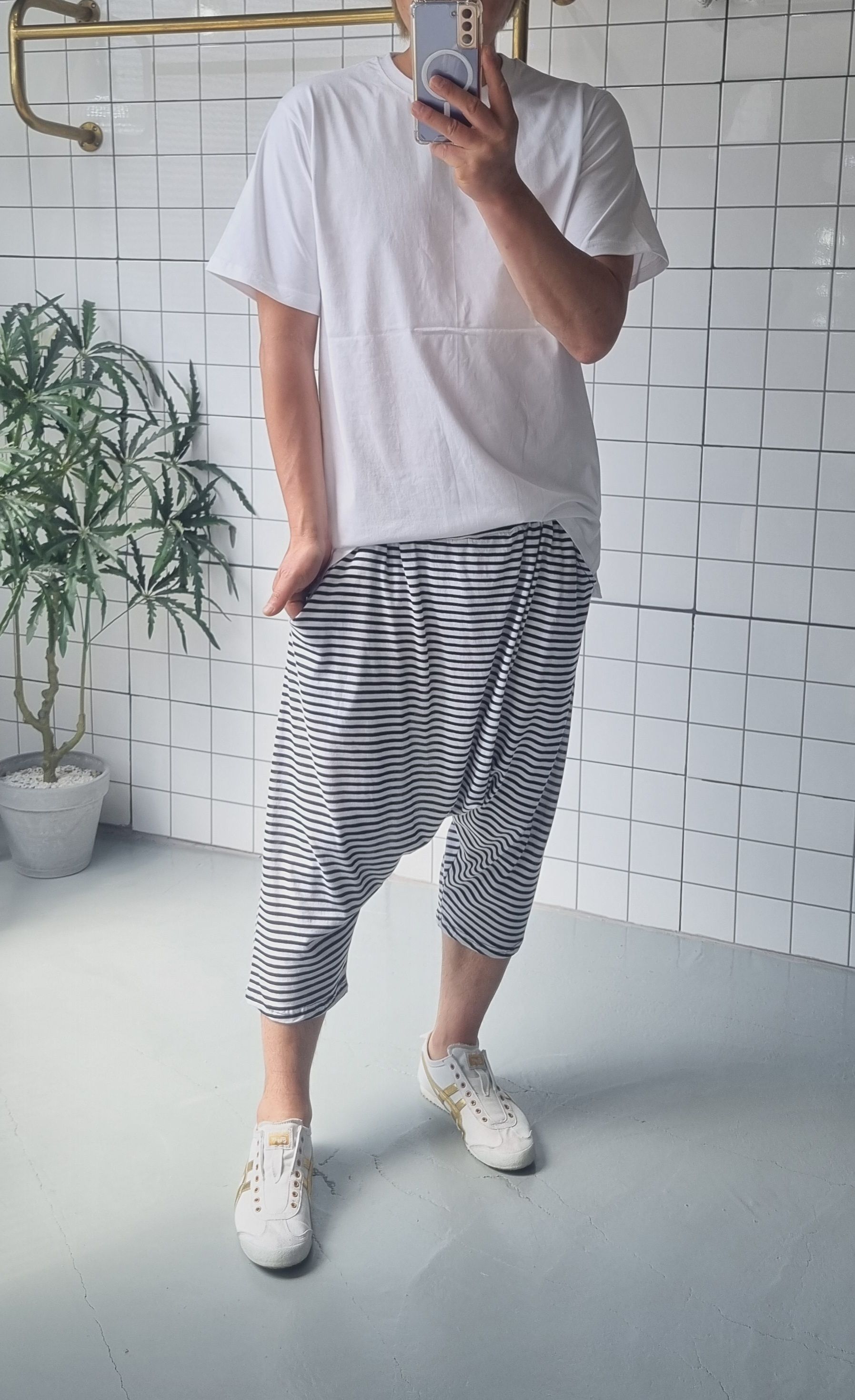 (무배)망고땡 여름 스판 7부 데일리 배기바지 - 상세 이미지 4