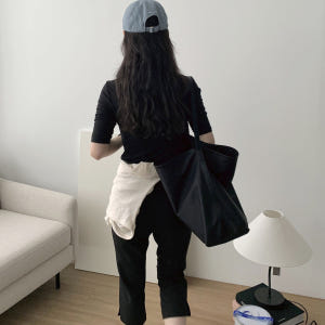[자체제작/롱기장출시] 카프리 팬츠 7부 슬림핏 하이웨스트 스판버뮤다 슬... 착용 후기 | 사이즈/핏 총정리 - 상품 이미지 3