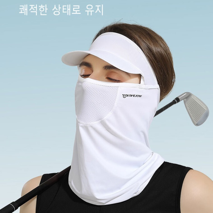 골프용 마스크 등산용 마스크 자전거용 마라톤 여성 여름 골프 마스크 - 상세 이미지 2
