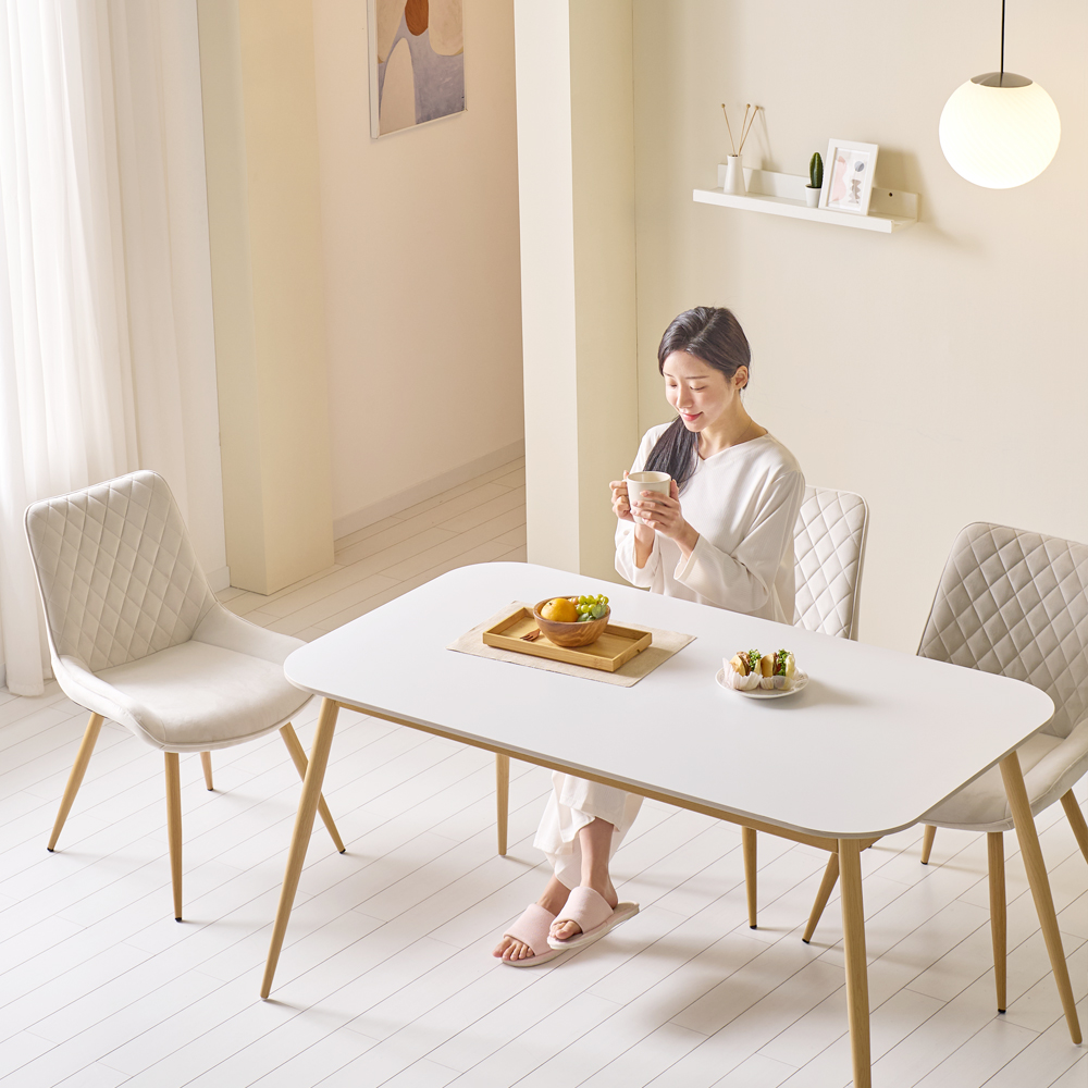 서광퍼니처 아리카 12t 양면 세라믹 4인용 식탁 의자 세트 1400 sk - 상세 이미지 5