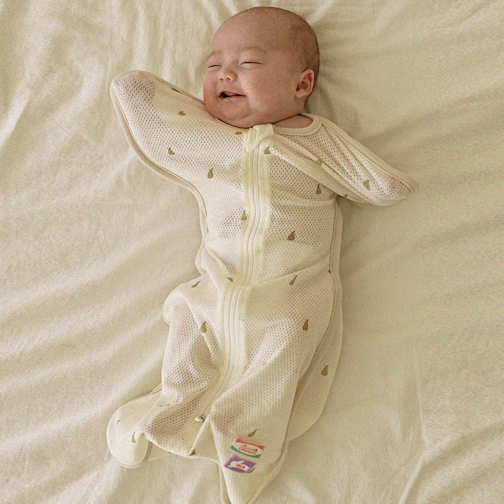 오우아스튜디오 사계절 신생아 스와들 업다운지퍼 속싸개 나비잠 태열 밤부 애플, S