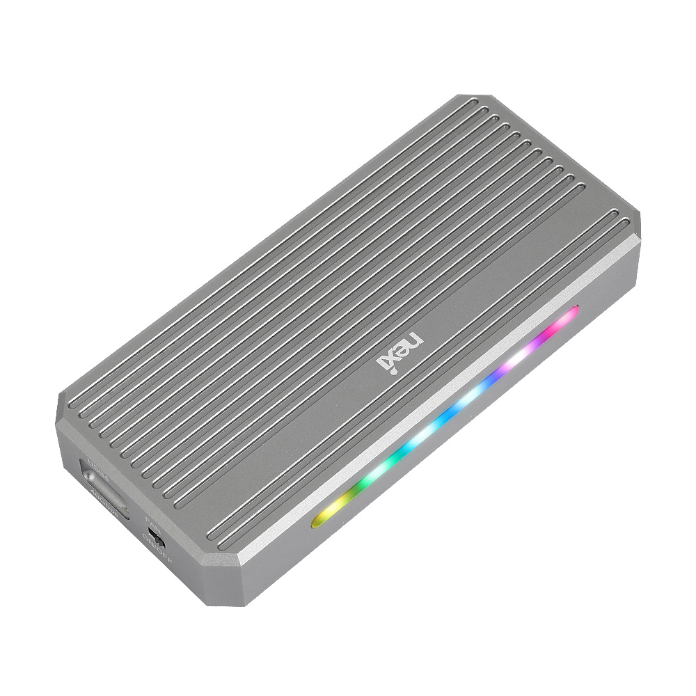 썬더볼트4 외장 케이스 40Gbps RGB M.2 NVMe SSD 인클로저 쿨러 쿨링팬 - 상세 이미지 2