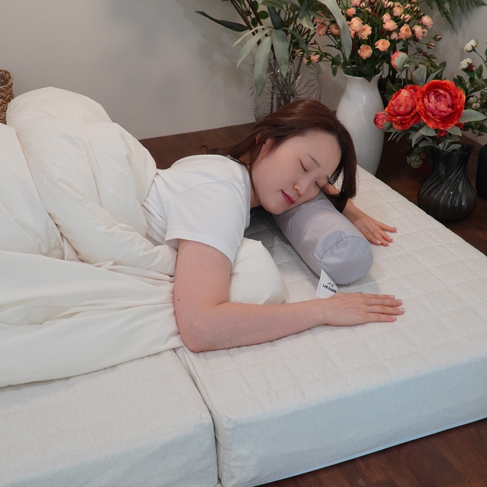 국산 카멜형 원룸 자취방 3단 접이식 매트리스 토퍼 바닥 침대 수면매트 1인용 15cm, SS(슈퍼싱글)1100