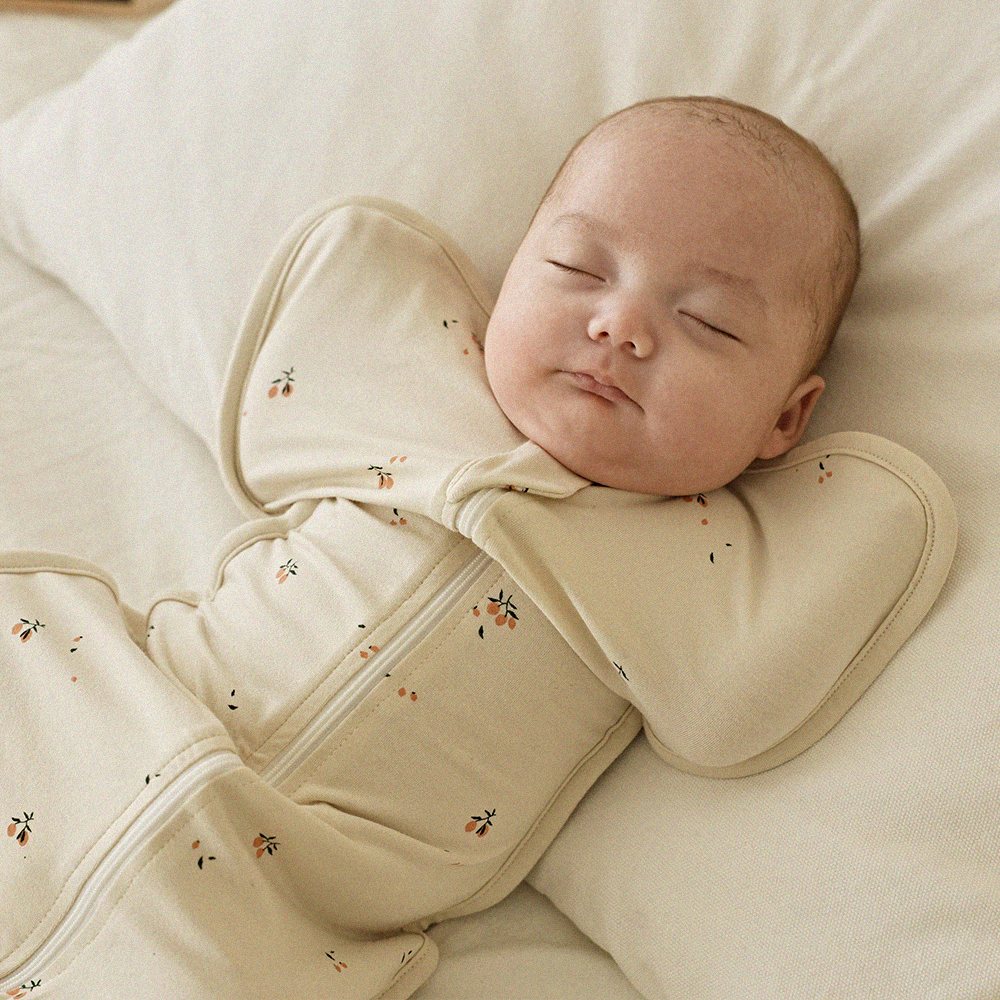 오우아스튜디오 사계절 신생아 스와들 업다운지퍼 속싸개 나비잠 태열 밤부 애플, S