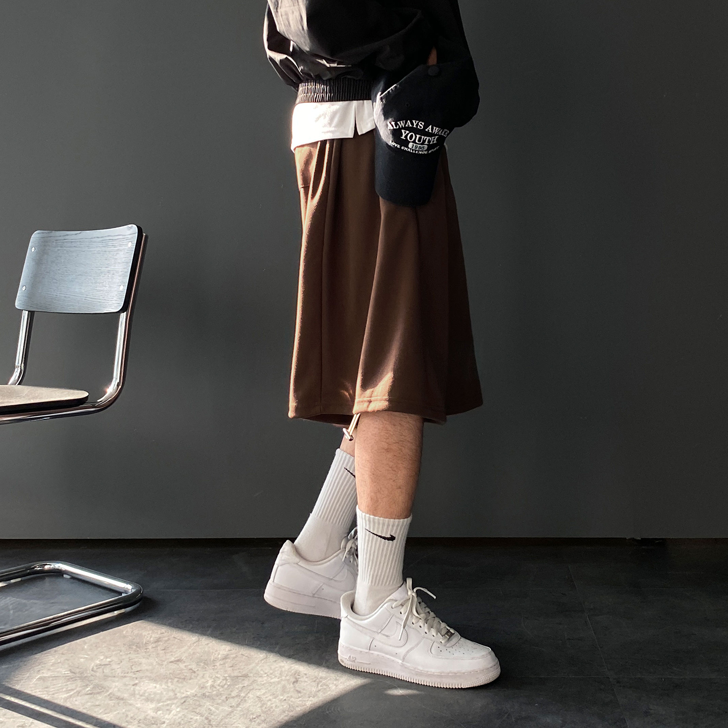 회색반바지 남자버뮤다팬츠 벌룬팬츠 - 상세 이미지 5