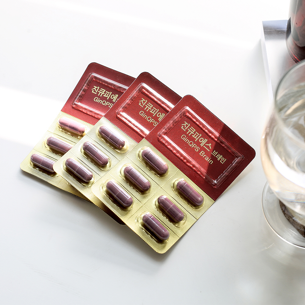 포스파티딜세린 300mg 피브로인추출물 수험생 중장년층 두뇌건강 진큐피에스 브레인 6개월 이미지 6