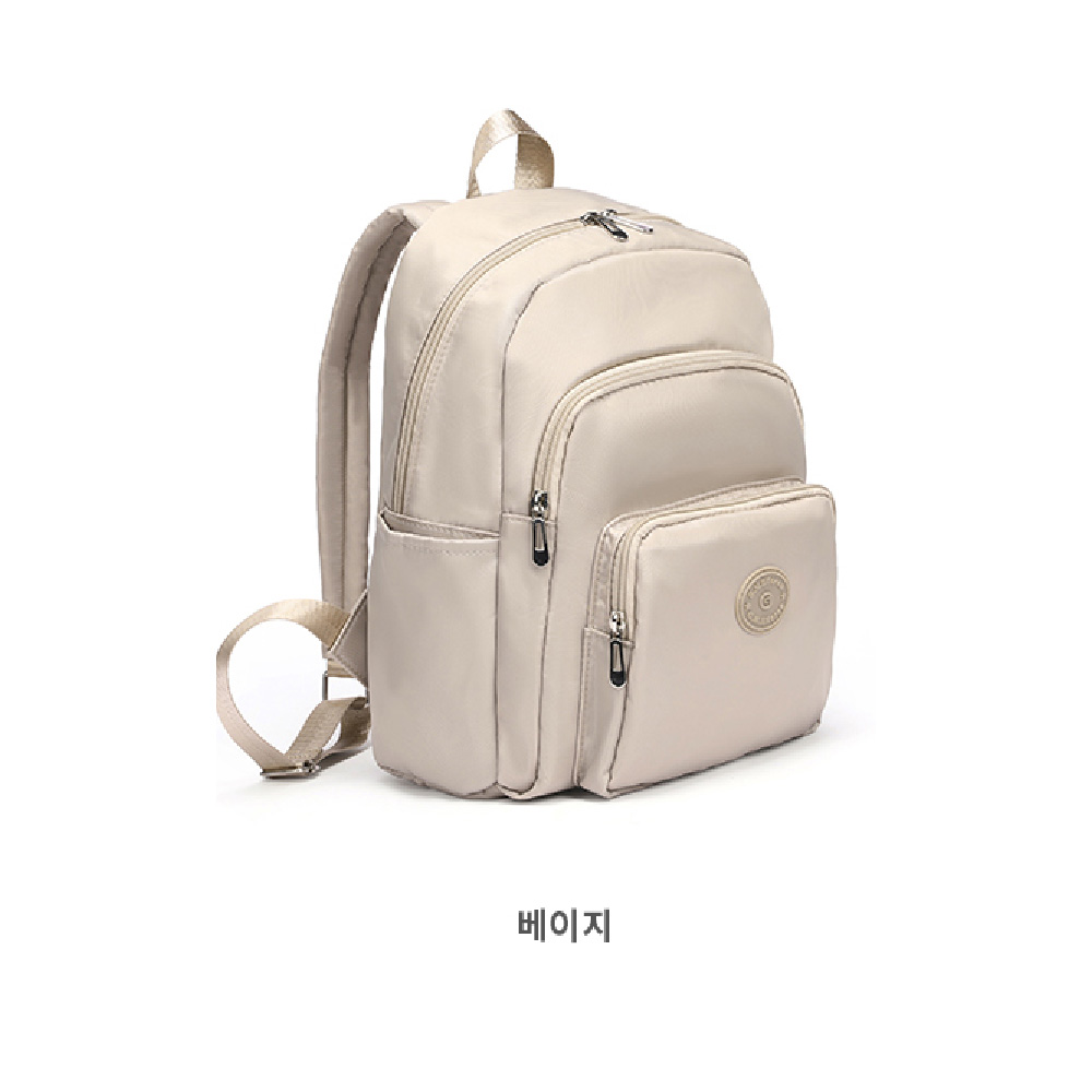 여대생 대학생 미디움 백팩 50대 중년여성 엄마 나들이 외출 가벼운 캐주얼 백팩 메는가방 - 상세 이미지 3