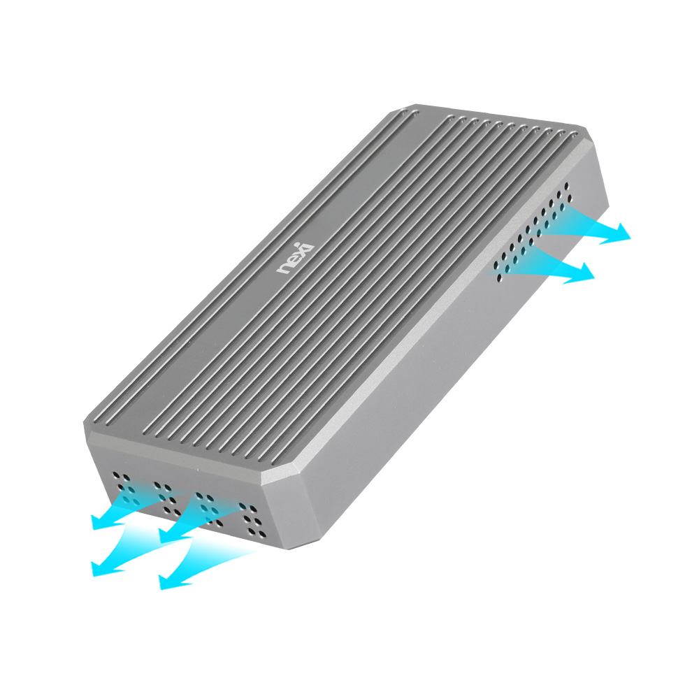 썬더볼트4 외장 케이스 40Gbps RGB M.2 NVMe SSD 인클로저 쿨러 쿨링팬 - 상세 이미지 4