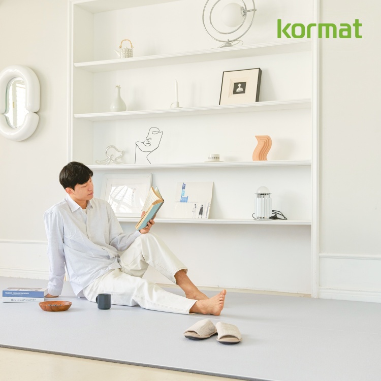 [모던] 고려화학매트 잘라쓰는 셀프시공 PVC 아기 거실 롤매트 모던그레이 110x100x1.5 - 상품 이미지