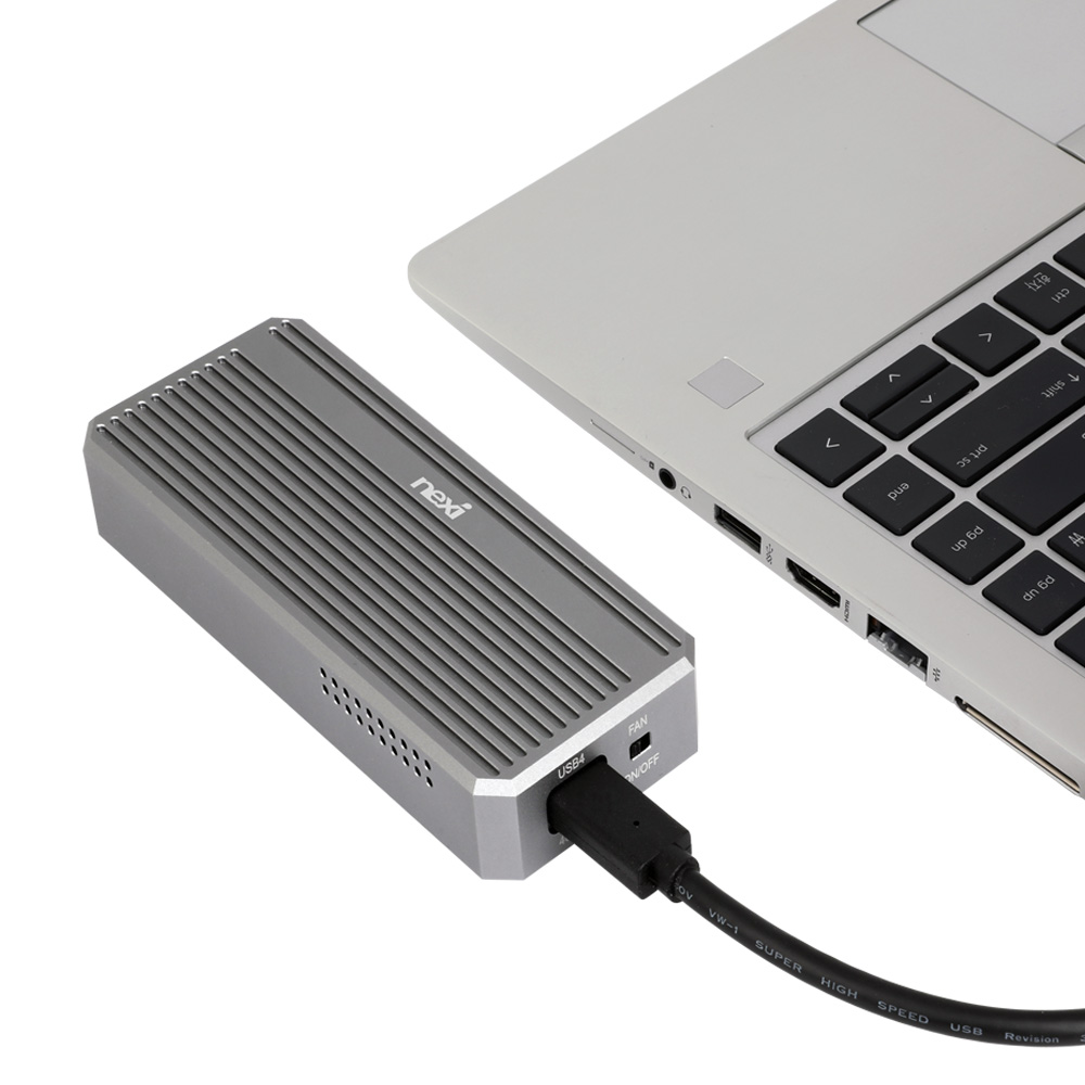 썬더볼트4 외장 케이스 40Gbps RGB M.2 NVMe SSD 인클로저 쿨러 쿨링팬 - 상세 이미지 5