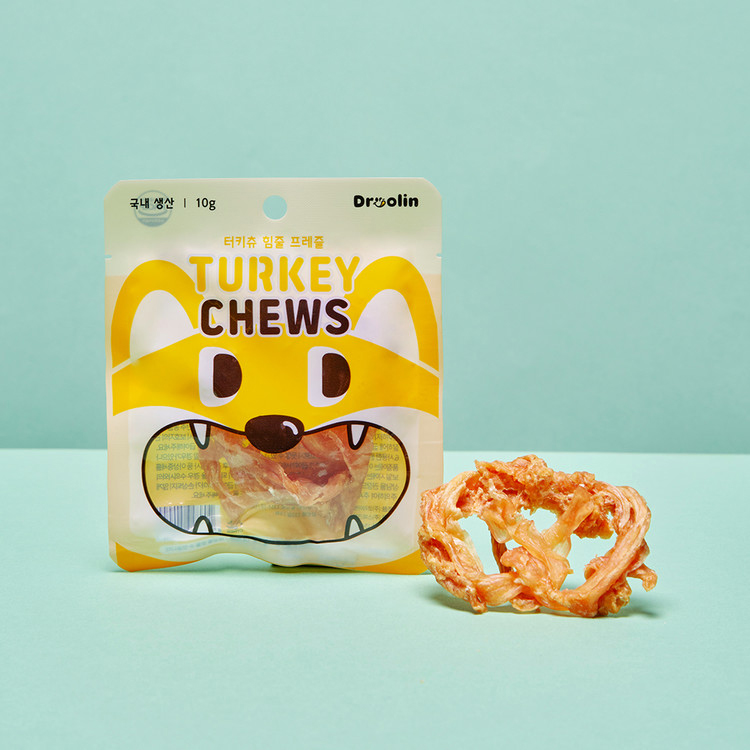 천연재료 드룰린 터키츄 칠면조힘줄 애견 간식 본