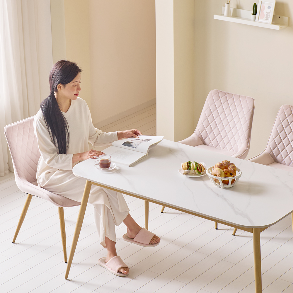 서광퍼니처 아리카 12t 양면 세라믹 4인용 식탁 의자 세트 1400 sk - 상세 이미지 2