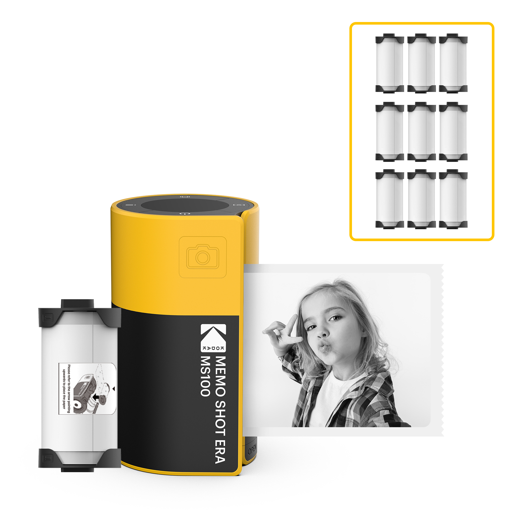 코닥 포토프린터 어린이 키즈 디지털 토이 카메라 + 카트리지 10롤 번들 메모샷 ERA - 상세 이미지 3