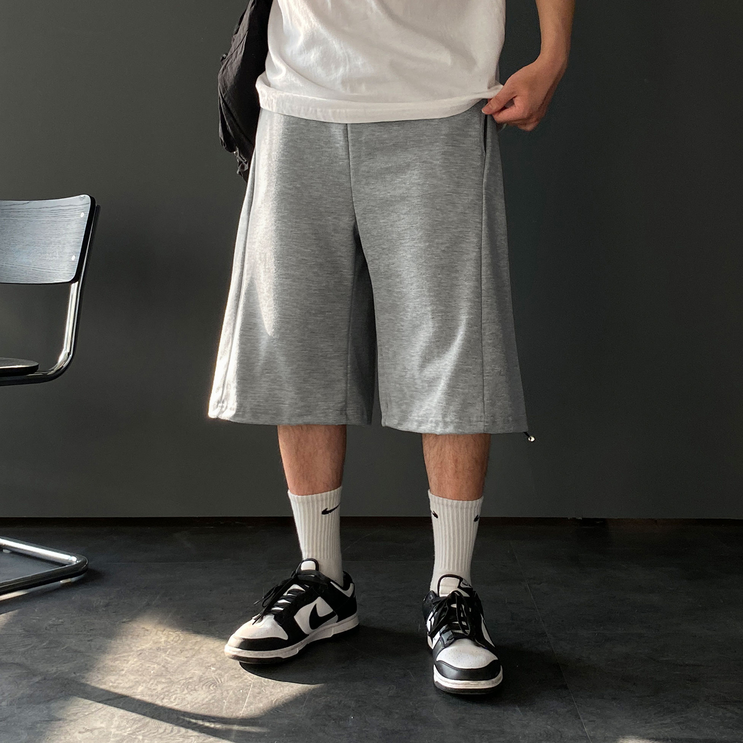회색반바지 남자버뮤다팬츠 벌룬팬츠 - 상세 이미지 2