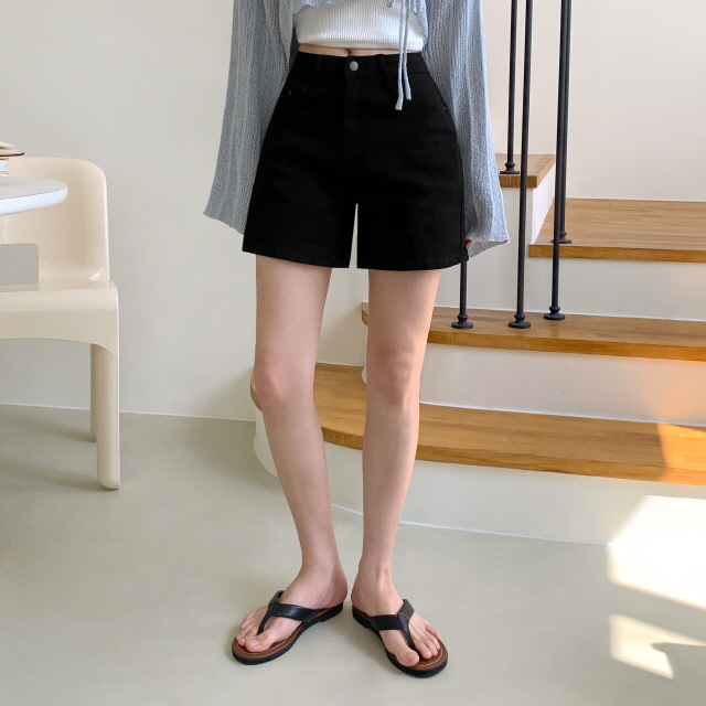 [착붙핏!/여름데일리🌴] 랜치 쫀쫀 하이웨스트 쿨 여름 스판 코튼 면 반바지 숏팬츠 상세 이미지 28