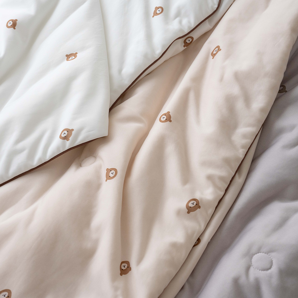 송화침장 유아이불 냉감 곰돌이패턴 어린이 여름냉감이불