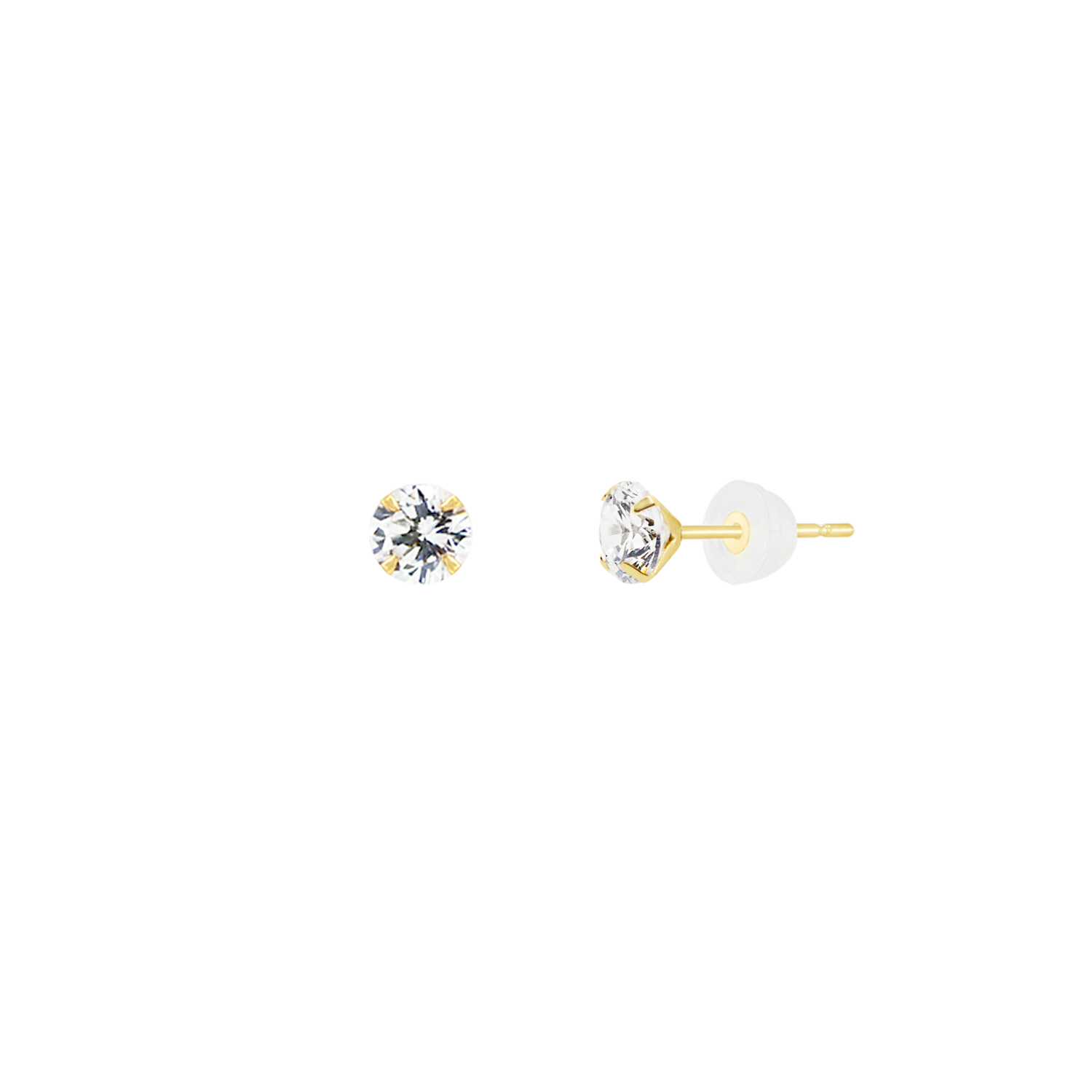 폴브리알 14K 큐빅 기본 귀걸이 PTGE0076 3mm 4mm 5mm - 상세 이미지 4