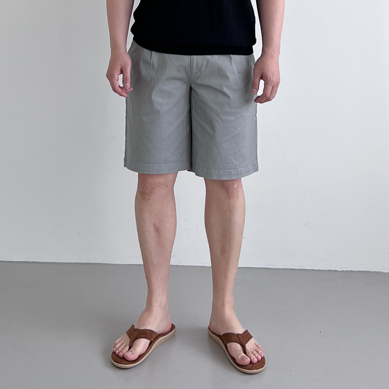 남자흰반바지 흰색반바지 치노반바지 빅사이즈 - 상세 이미지 5