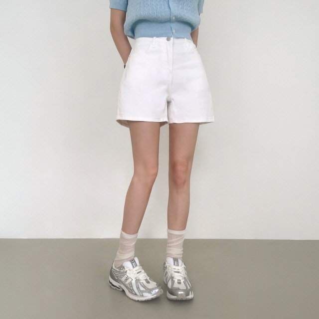 [착붙핏!/여름데일리🌴] 랜치 쫀쫀 하이웨스트 쿨 여름 스판 코튼 면 반바지 숏팬츠 상세 이미지 7