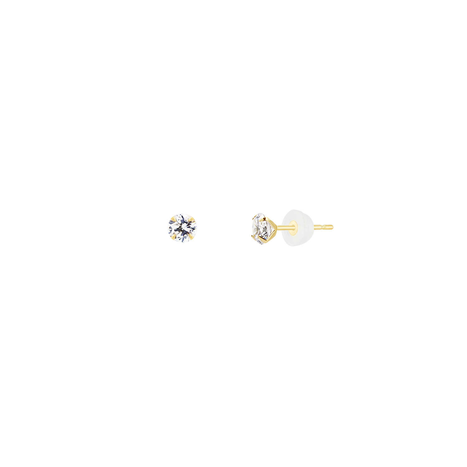 폴브리알 14K 큐빅 기본 귀걸이 PTGE0076 3mm 4mm 5mm - 상세 이미지 3