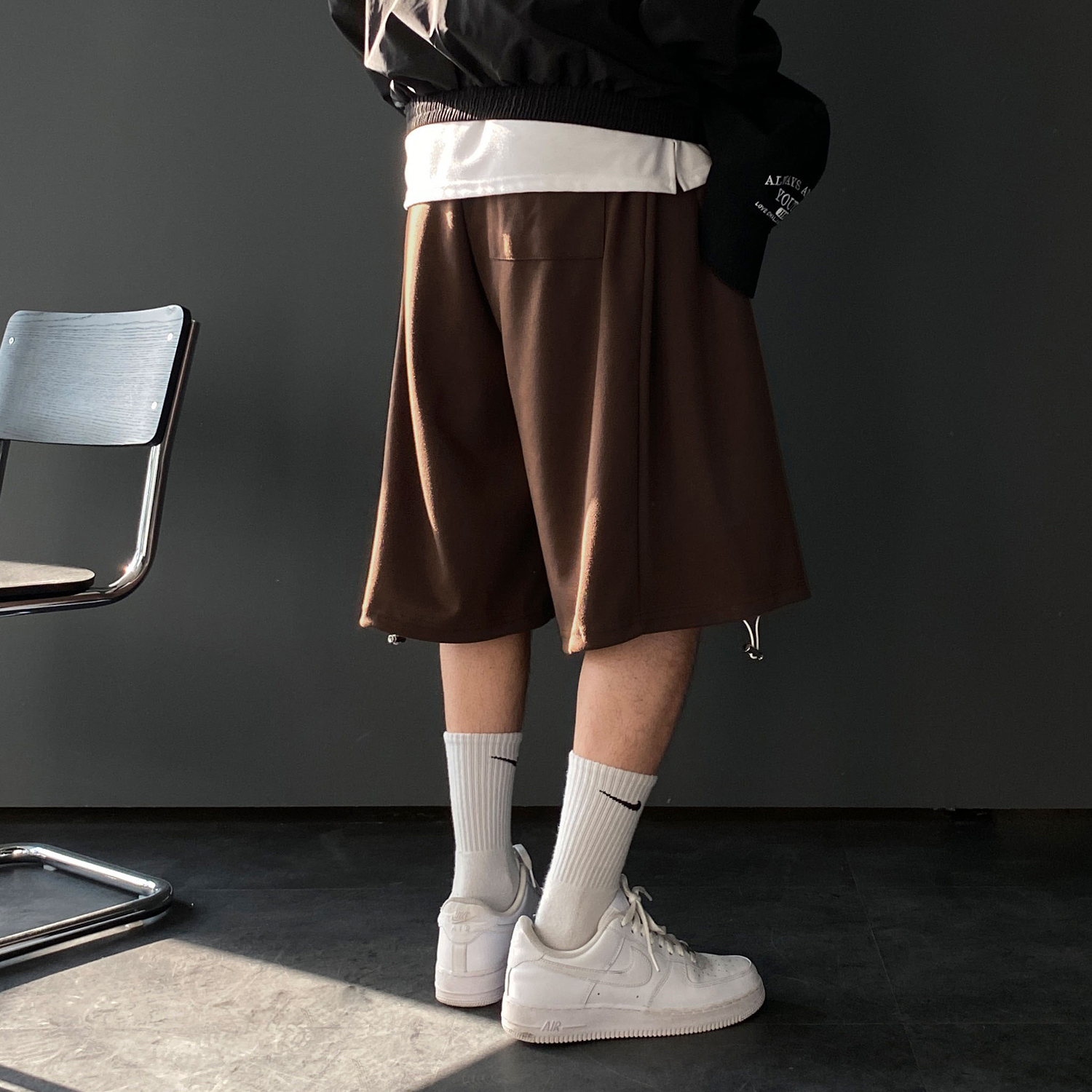 회색반바지 남자버뮤다팬츠 벌룬팬츠 - 상세 이미지 4