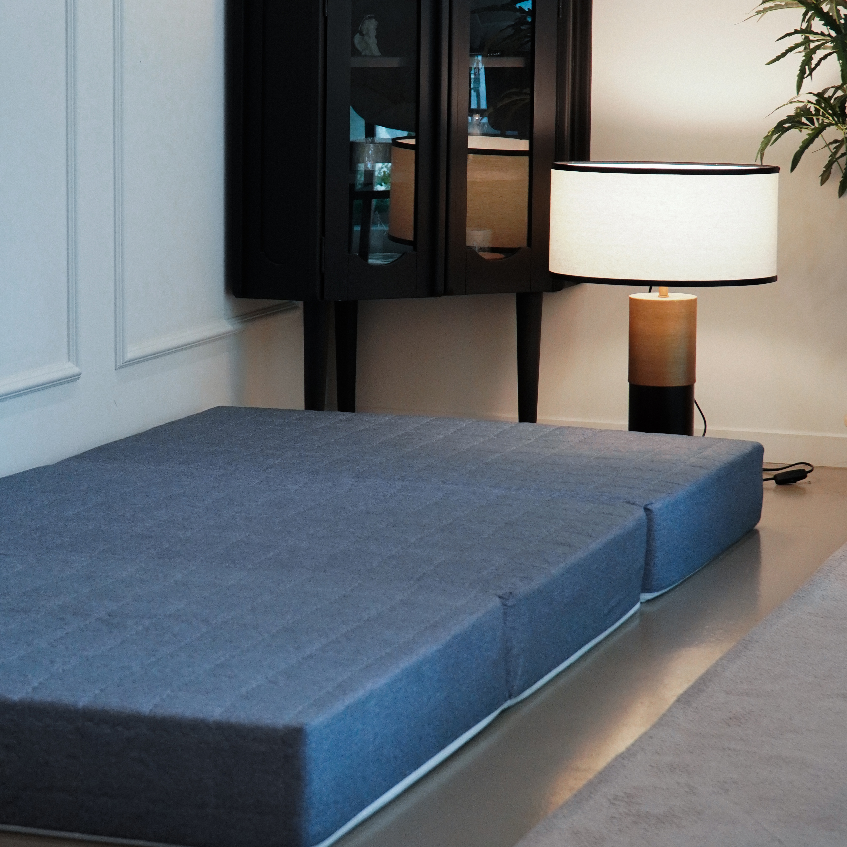 국산 카멜형 원룸 자취방 3단 접이식 매트리스 토퍼 바닥 침대 수면매트 1인용 15cm, SS(슈퍼싱글)1100