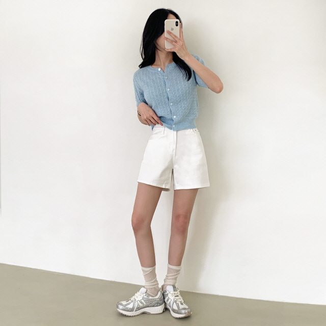[착붙핏!/여름데일리🌴] 랜치 쫀쫀 하이웨스트 쿨 여름 스판 코튼 면 반바지 숏팬츠 상세 이미지 12