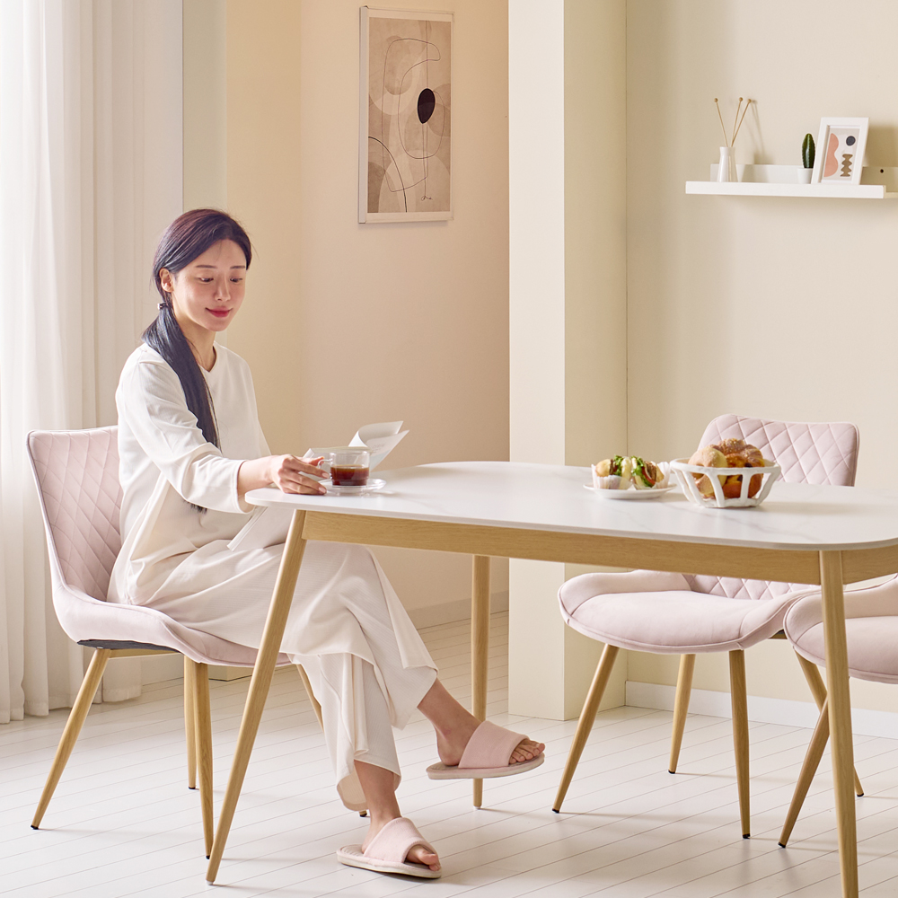 서광퍼니처 아리카 12t 양면 세라믹 4인용 식탁 의자 세트 1400 sk - 상세 이미지 3