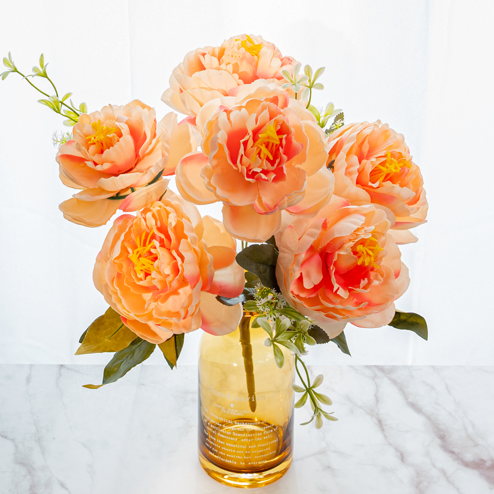 할메이드 인테리어 오브제 대형 미니 유리 꽃병 타이포 화병 소