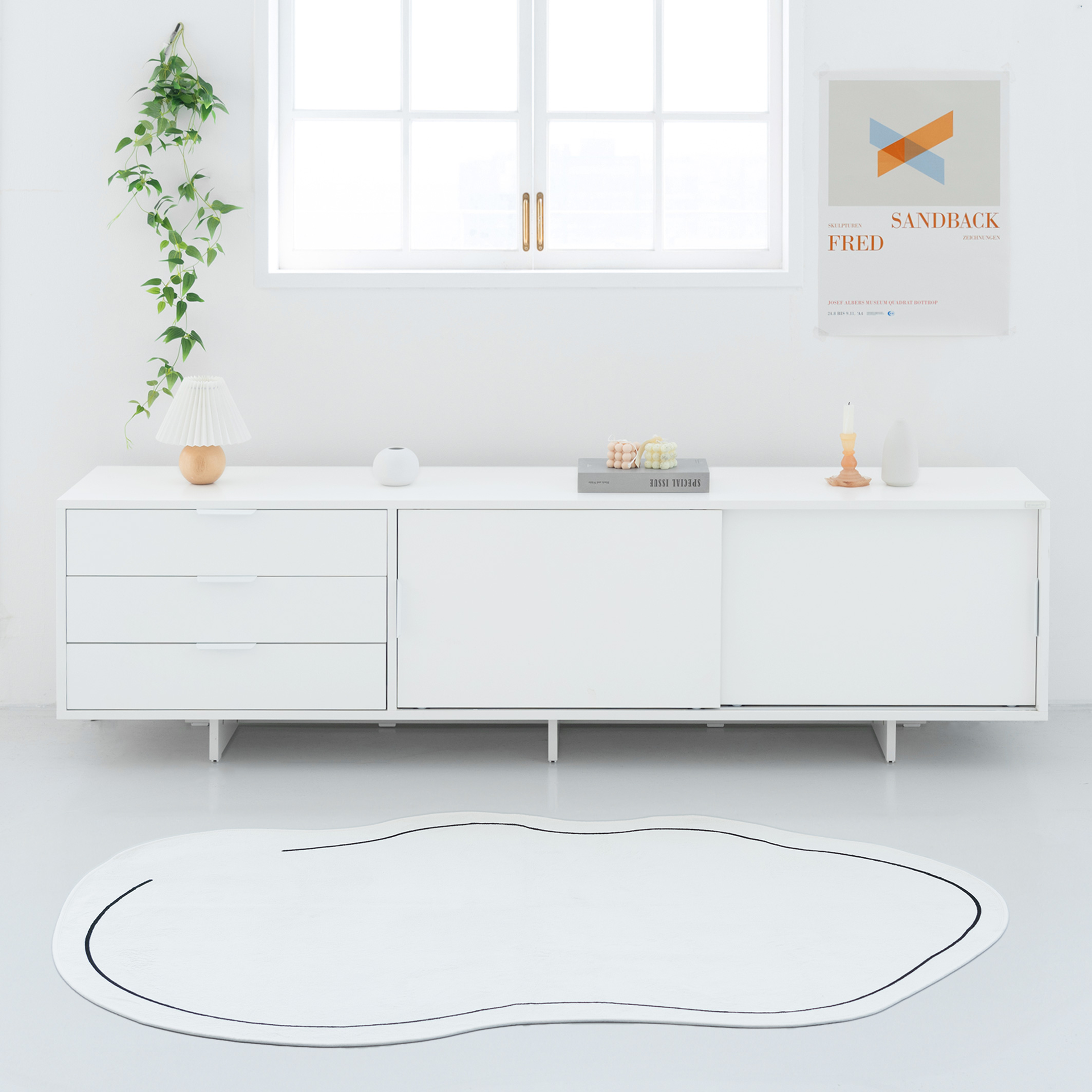 e스마트 스텔라 TV다이 TV거치대 3단서랍 슬라이딩 거실장 2000