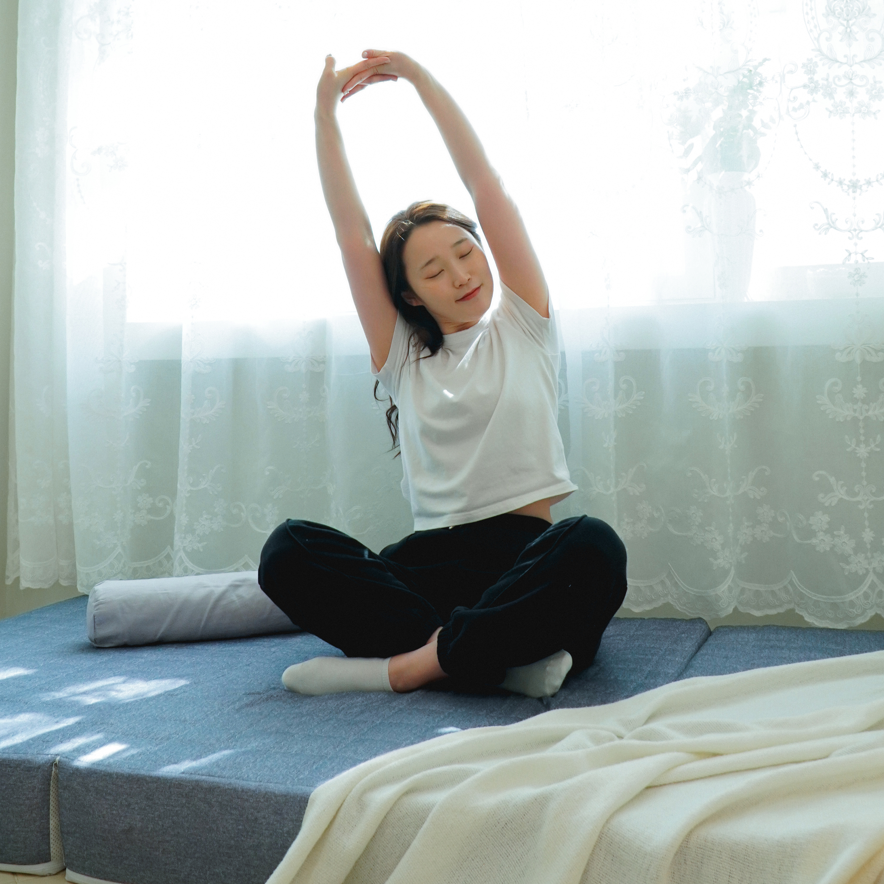 국산 카멜형 원룸 자취방 3단 접이식 매트리스 토퍼 바닥 침대 수면매트 1인용 15cm, SS(슈퍼싱글)1100