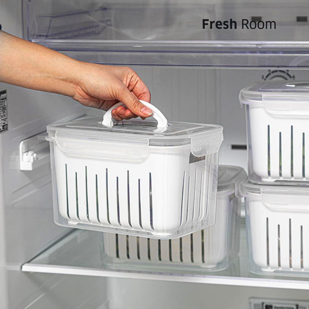 이지앤프리 샐러드 채반 보관용기 프루트 야채 과일 신선보관 밀폐용기 3.7L 2P - 상세 이미지 2