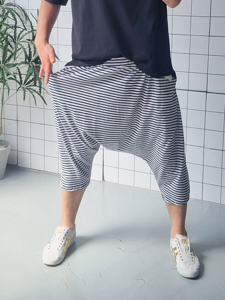 (무배)망고땡 여름 스판 7부 데일리 배기바지 - 상품 이미지