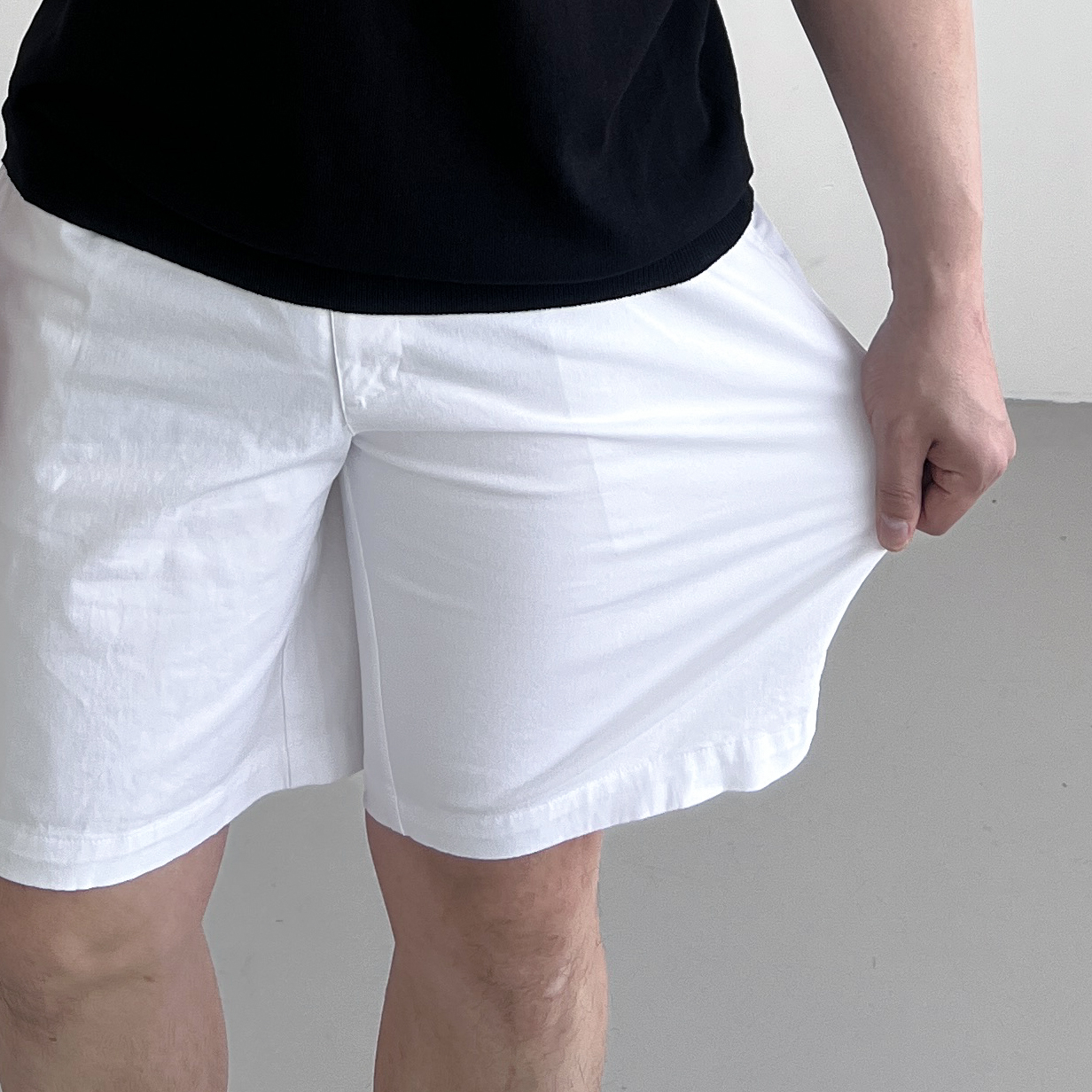 남자흰반바지 흰색반바지 치노반바지 빅사이즈 - 상세 이미지 4