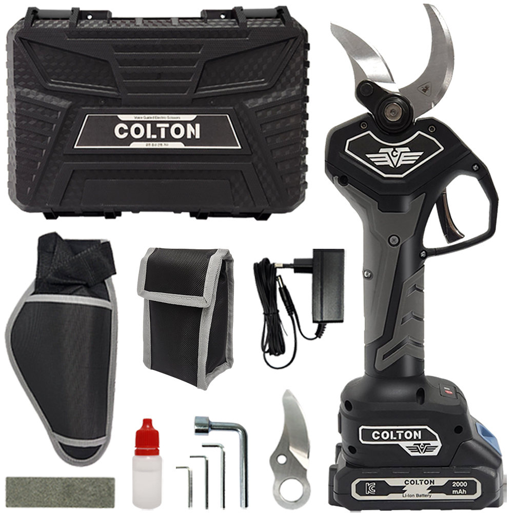 콜튼 전동 전지가위 충전 40mm 무선 가지치기 2000mAh